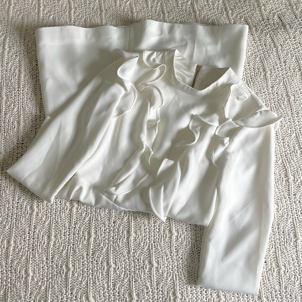Ted Baker Long Sleeved Ruffle Dress